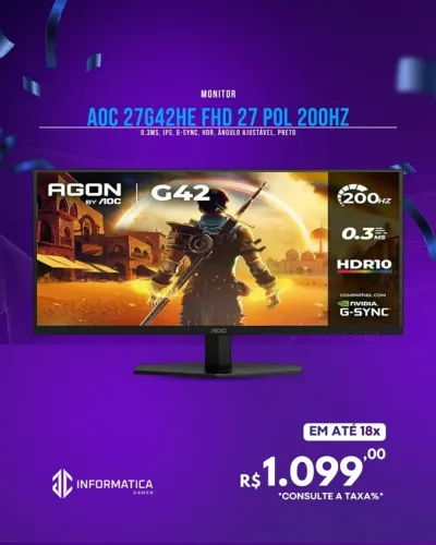 MONITOR AOC 27G42HE FHD 27 POL 200HZ