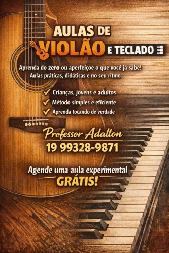 Aulas particulares de violão e teclado