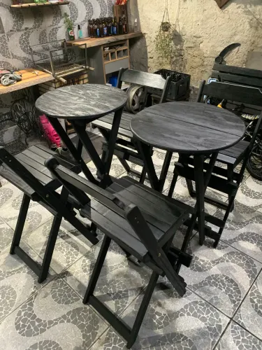 Jogo de mesa bistrô alta