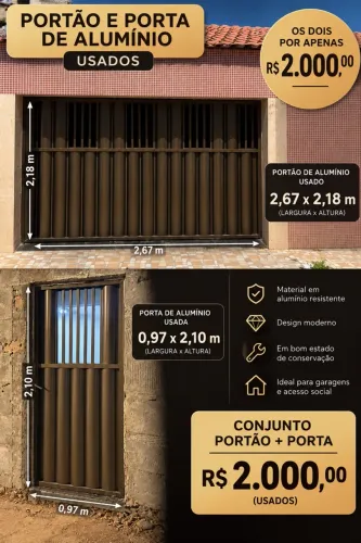 Porta e portão de alumínio