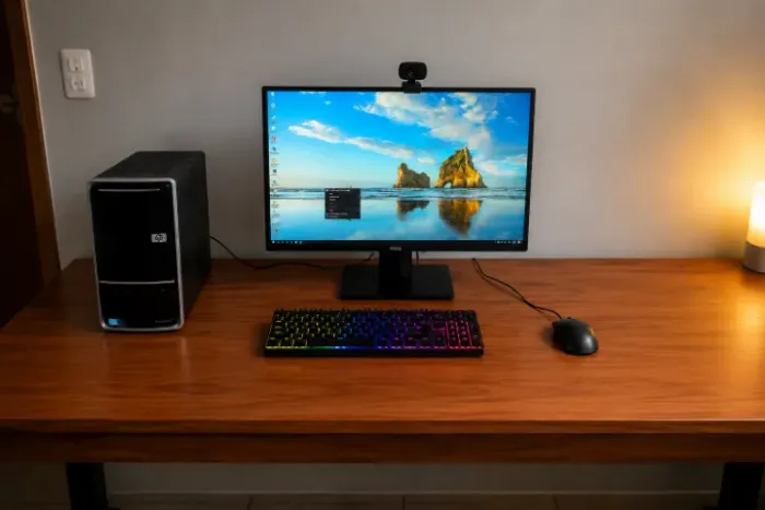 PC COMPLETO + MESA + MONITOR