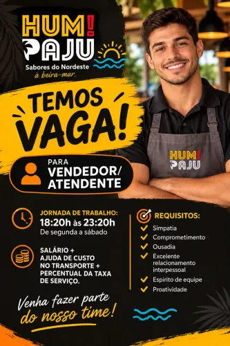Vendedor - garçom