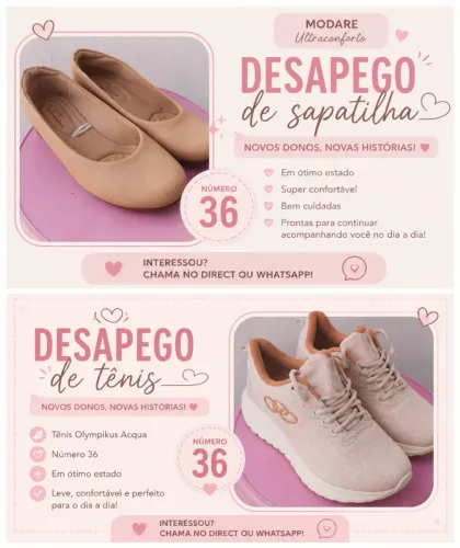 Sapatilha Modare + Tênis Olympikus Femininos Nº 36 - Ótimo Estado/ Desapegando!