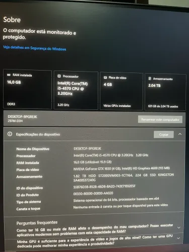  PC Completo Intel i5 + 16GB RAM + SSD + GT 610