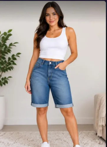 Bermuda Jeans Marfinno Feminina 44