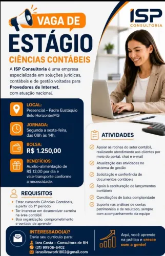 Vaga de Estágio em Contabilidade.