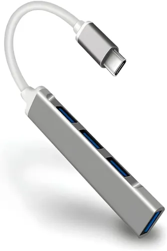 Hub Adaptador Tipo-C para USB 4 Portas Mac e Notebook - Novo