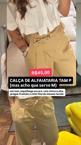 Calça de alfaiataria feminina