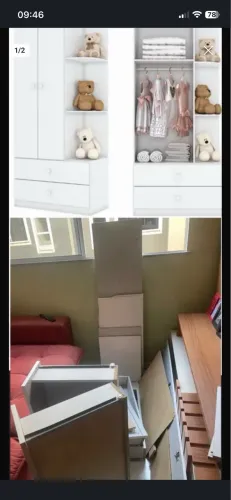 Guarda-roupa infantil e berço