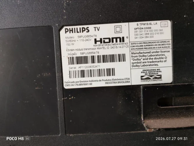 Tv retirar peças 