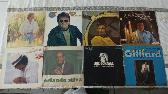 Discos de vinil relíquias.
