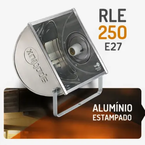Refletor Spotlux em Alumínio Estampado RLE 250w E27