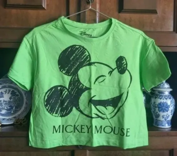 Blusa cropped mickey m