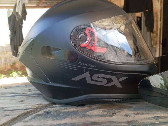 Capacete ASX Draken preto fosco - Tamanho 58
