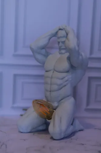 Abajur luminária de mesa torso masculino male body