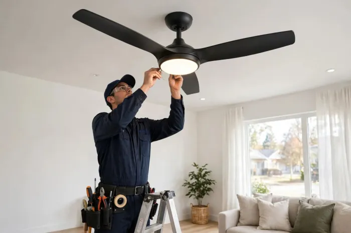 Eletricista. Rio instalação de ventilador