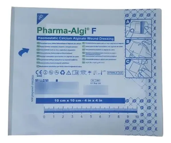 Curativo de alginato de calcio e prata 