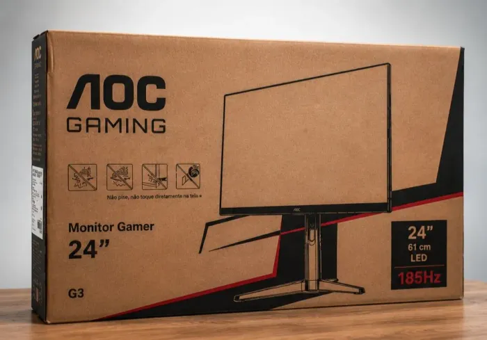  Monitor Gamer AOC G3 24" LED 185Hz, NOVO e lacrado de fábrica.