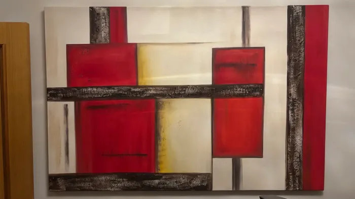Quadro Abstrato Decorativo Pintado à Mão