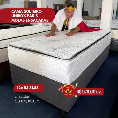 Cama Box Casal com Molas Ensacadas | R$ 979,00 à Vista ou 12x Sem Juros | Frete Grátis
