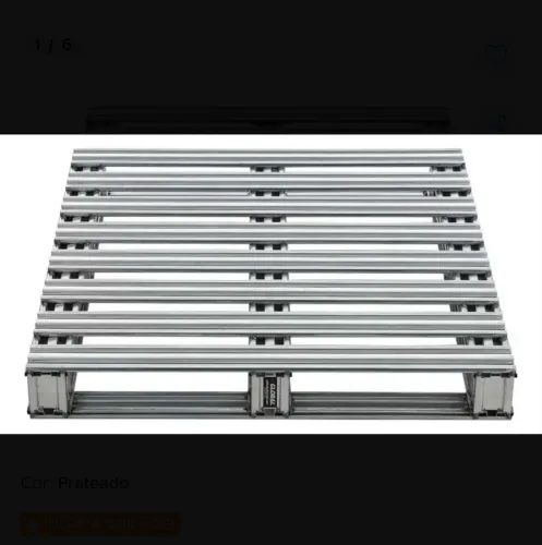 Pallet Metal Aço Galvanizado Aluminio 1,12x0,96  