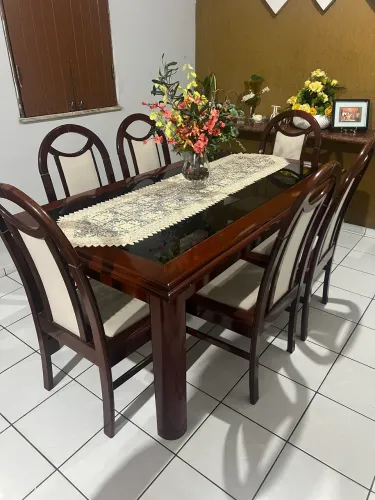 Mesa de madeira aceito cartão e troca
