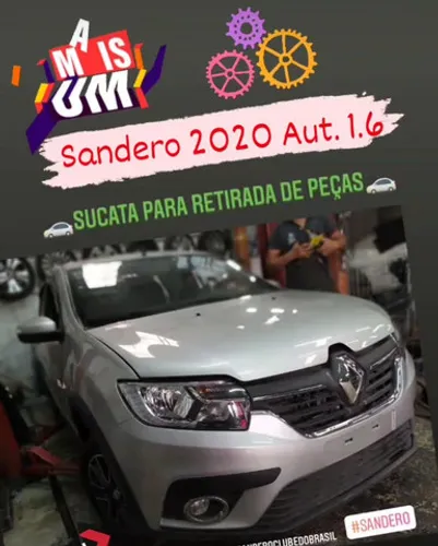Sucata Renault Sandero 2020 para retirada de peças
