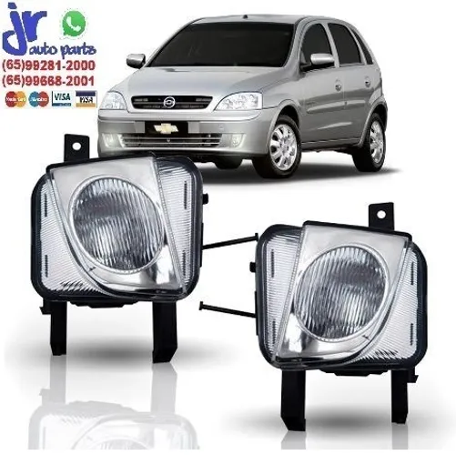 Par Farol de Milha Corsa Max 2003 04 05 06 07 08 09 10 11 2012 Auxiliar Neblina