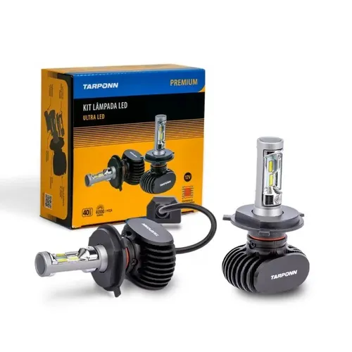 Par de Lampada Ultra Led Tarponn Csp 12v 24v 6000k H4 TP- 6103