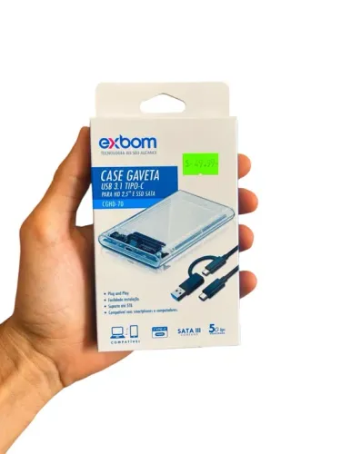 CASE PARA HD EXTERNO EXBOM