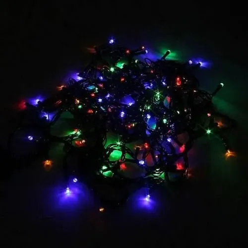Pisca Pisca 100 Led Luz Colorida 8 Funções 9m Fio Transparente 110V
