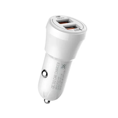 Carregador Veicular C3Tech UCV-Q230WH 36W (2 USB) Quick Charge 3.0 - WZetta