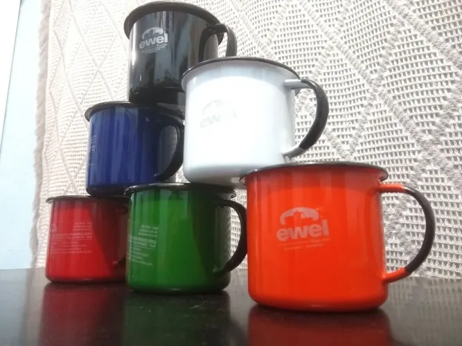 Canecas Emaltadas Ewel - 6 Peças -  Novas