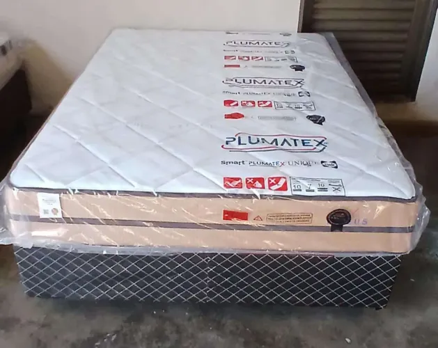 Cama casal um colchão molas ensacadas plumatex