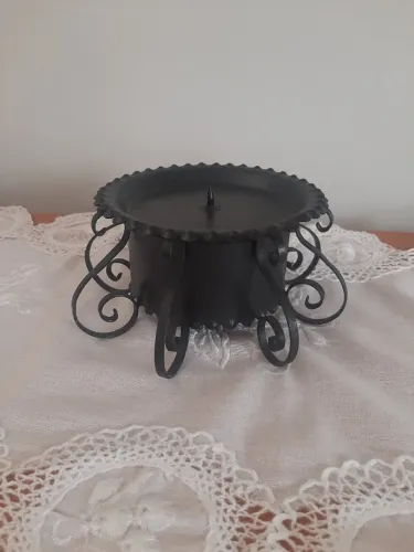 Castiçal em Ferro Patinado
