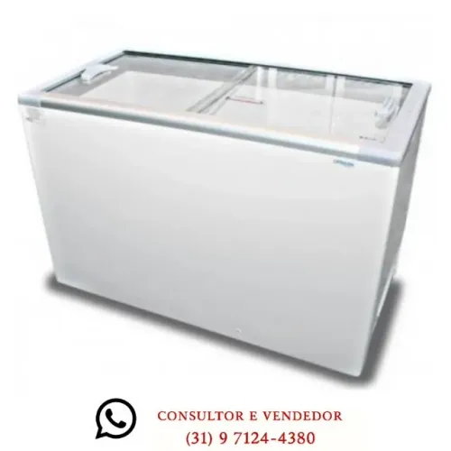 Freezer Horizontal Tampa de Vidro Fricon 411 Litros