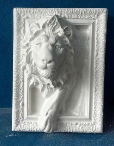 Quadro Decorativo Leão em Relevo