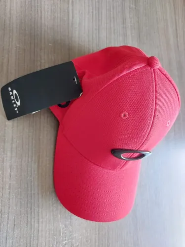 ANUNCIADO Boné Masculino Oakley Tincan Atomic Vermelho original