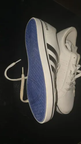 Tênis Adidas Grand Court 2.0 Branco com Listras Pretas - Novo