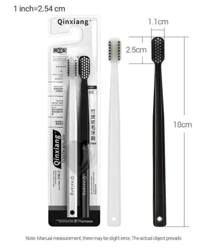 Kit com 2 Escovas de dente cerdas macias