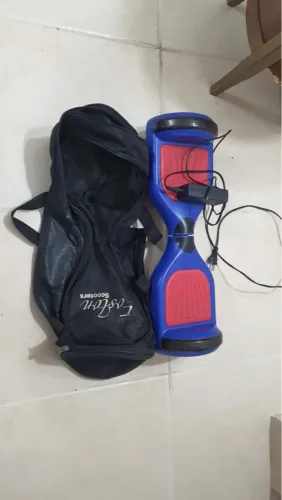 Hoverboard Azul com Rodas Pretas + carregador e bolsa