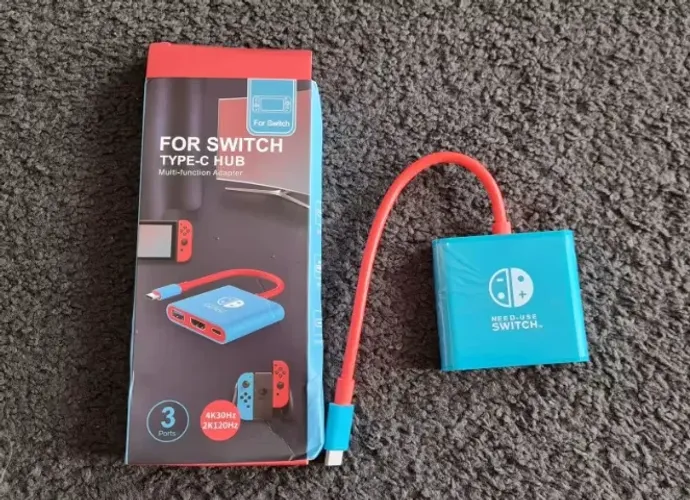 Adaptador Dock Station Portátil 4K USB-C para Nintendo Switch, Laptops e Mais