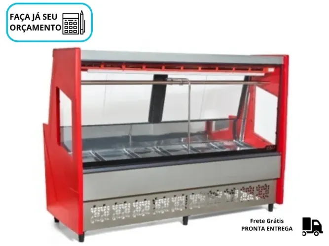 Balcão de Carne para Açougue Polar Vermelho