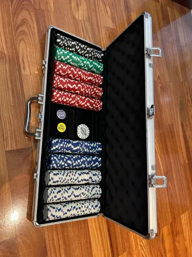 Maleta de poker 500 fichas