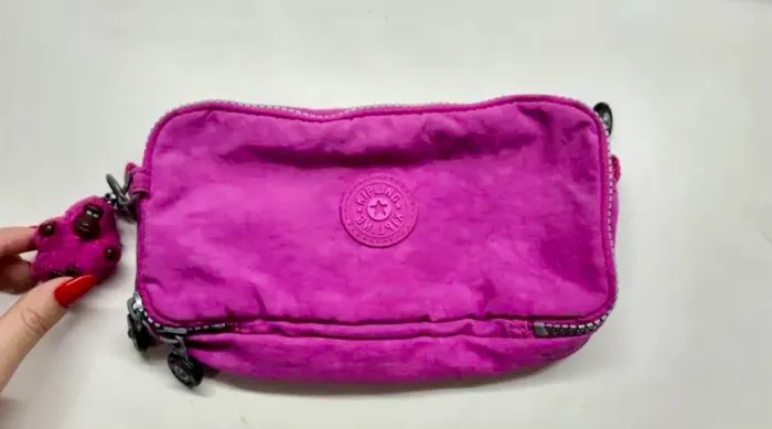 Estojo Kipling Rosa Metalizado 
