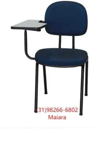 Cadeira universitária secretaria estofada
