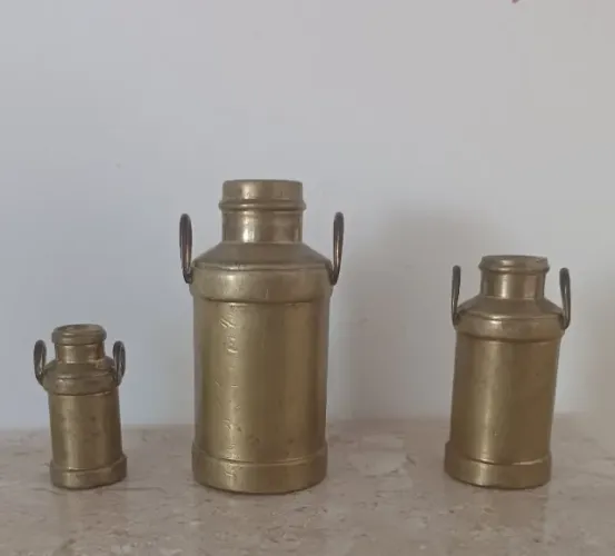 Conjunto com 3 pesos em bronze