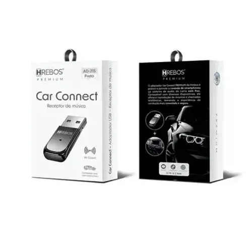ADAPTADOR USB BLUETOOTH CARCONECT PREMIUM HREBOS AD-215