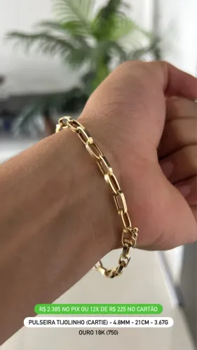 Pulseira maciça 12g ouro 18k