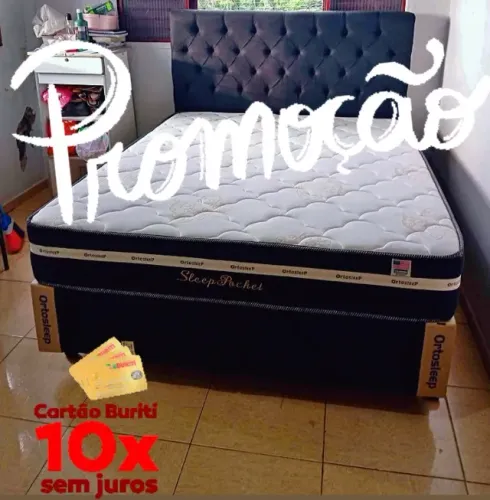 Cama box colchão e suporte